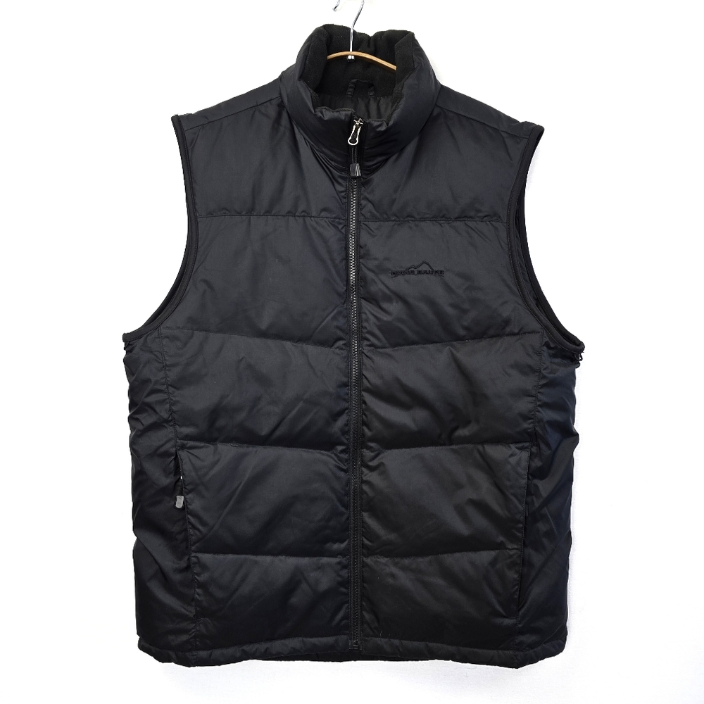 Eddie Bauer EB700 Mens Medium Goose Down Premium Quilted Thick Puffer Vest